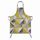image 1 of Catherine Lansfield Larsson Geo Cotton Kitchen Adult Apron | Yellow | Ochre | One Size