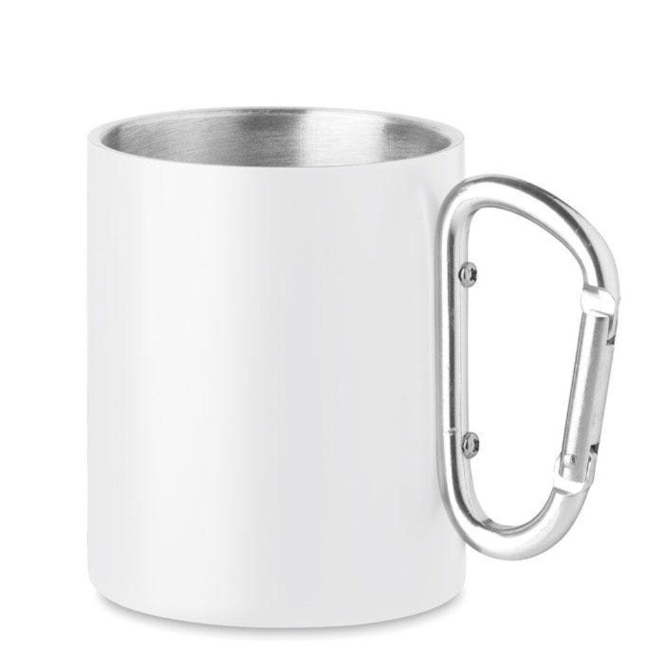image 1 of MidOcean Arom Metal Carabiner Clip Mug - White - One Size