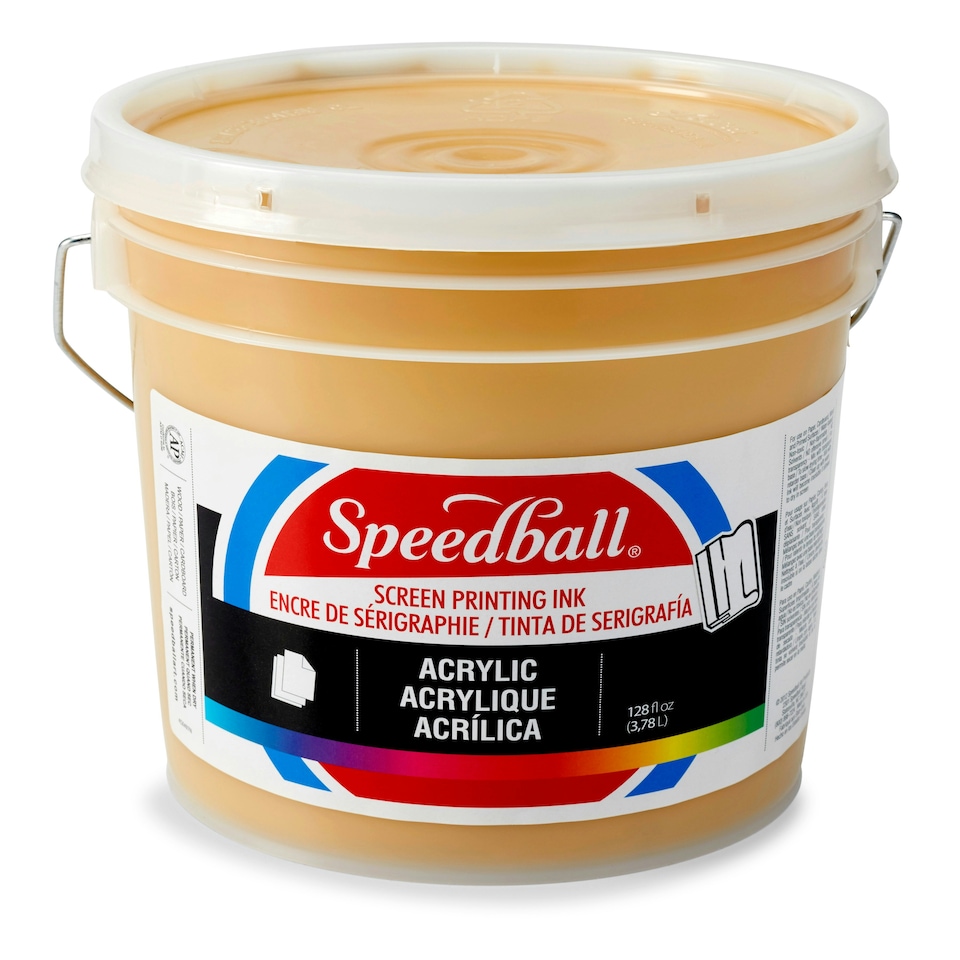 Speedball Gallon Acrylic Screen Printing Ink, Gold, 3.78litres