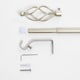 image 4 of OHS Curtain Pole Extendable 16mm Metal Finnials Twist End Rod 70-120cm | Bronze
