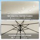 image 6 of Outsunny 2.6 m Garden Parasol Umbrella with Light, Outdoor Patio Umbrella | Cream | Cream White | 263 x 263 x 245 cm