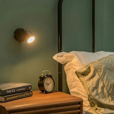 ValueLights Benton Black IP44 Bathroom Adjustable Wall Light Black