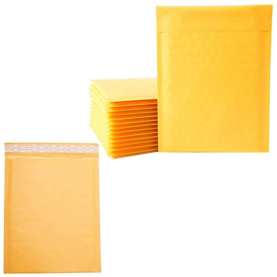 image 1 of 100 x Size 9 (290x445mm) Gold Padded Bubble Lined Secure Self Sealing Peel & Seal Mailing Postal Envelopes Gold | One Size