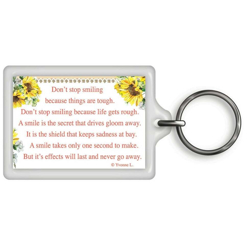 image 1 of Don't Stop Smiling Celebrity Style World's Best Keyring