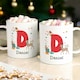 image 5 of Personalised Initial Reindeer Christmas Plastic Mug