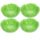 image 1 of 4PK Small Animals Lettuce Green Leaf feeding bowls treat pots 12cm/150ml | Green