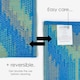 image 5 of Homescapes Outdoor Rug Luxury Waterproof Reversible Recycled, For Garden, Amber Ikat Blue | 180 x 270 cm