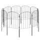 image 1 of Levede 10 Pack Metal Garden Fence Decorative Animal Barrier Outdoor Pet Border | Black