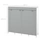 image 5 of HOMCOM Fabric Wardrobe for Bedroom, Portable Cloth Wardrobe with 10 Compartments, 2 Hanging Rails and 4 Fabric Drawers, 166 x 42.5 x 169.5cm, Dark Grey | Grey | Dark Grey