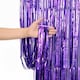 image 2 of Bright Purple Foil Door Curtain Backdrop 1.9m x 99cm - Pack of 3