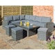 image 2 of 5 Seater Grey Weave Corner Dining Set