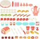 image 4 of Pretend Cutting & Decorating Birthday Cake Tea Party Play Set - 83-Piece Dessert & Afternoon Tea Role Play Set with Light-Up Candle