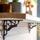 image 5 of Hammer & Tongs Ornate Iron Shelf Bracket - D150mm - Raw