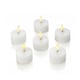 image 1 of Auraglow Set of Flickering Flame LED Tea Lights | White