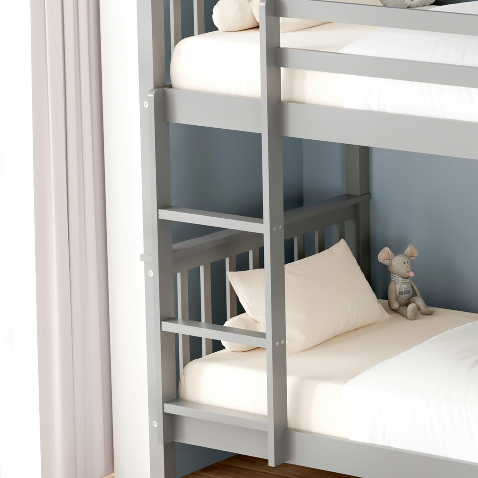 image 1 of Oliver Grey Single Wooden Bunk Bed