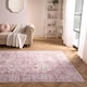 image 1 of OHS Vintage Print Washable Indoor Carpet Floor Rug, 160x230cm - Blush Pink | Pink | Blush Pink | 160x230cm