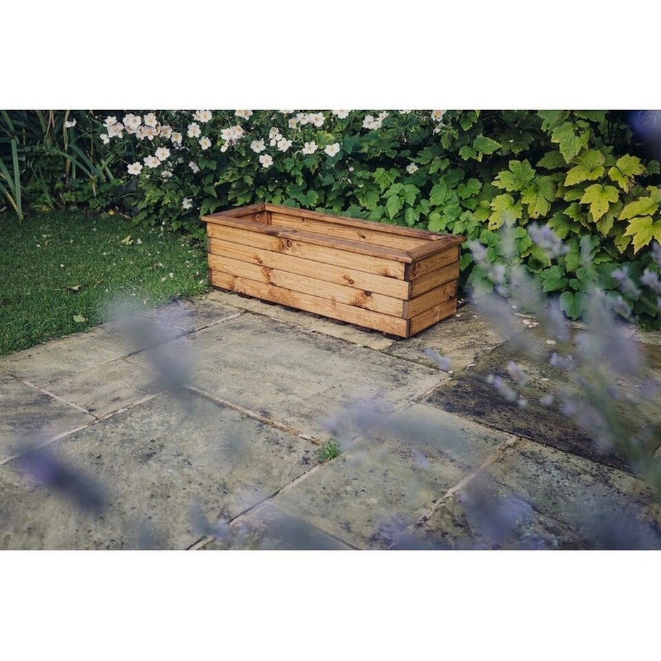 image 1 of Multi Pack of 3 - Valley Trough XL - Timber - L39 x W120 x H32 cm - Garden Planter - Fully Assembled | Brown
