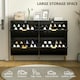 image 4 of HOMCOM Slim Shoe Storage Cabinet with 4 Flip Drawers for Hallway Black