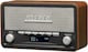 image 7 of Vintage Style Stereo DAB/DAB+ & FM Radio – Grey Wood Cabinet, Bluetooth, Clock Radio Alarm, AUX IN for Smart Phone/Tablet / MP3 Player – Mains or Battery