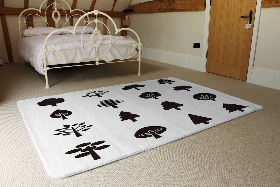 image 1 of Tree Silhouette Illustrations Designer Rug | Multi