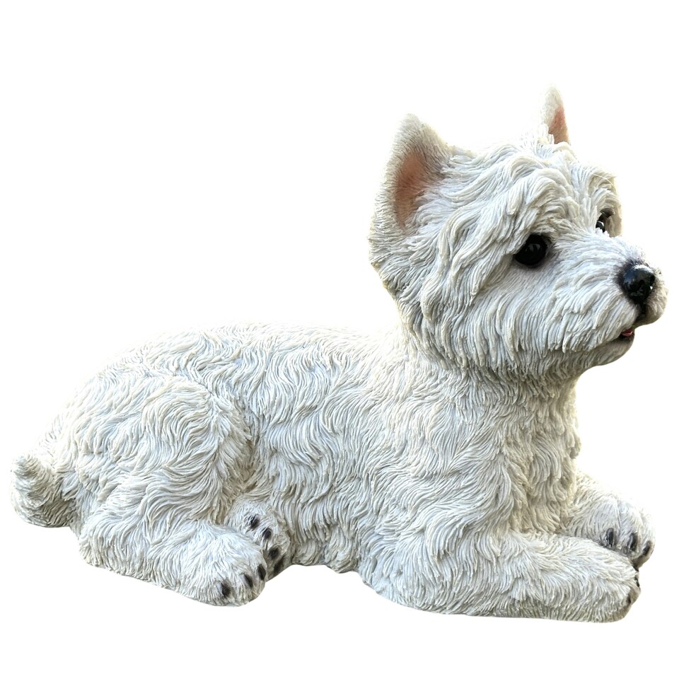 image 1 of West Highland Terrier Figurine In An Alert Pose Realistic Home Or Garden Decoration