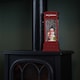 image 9 of 25cm Battery Operated Light up Christmas Phone Box Water Spinner with Snowman Scene & LEDs