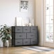 image 2 of HOMCOM Chest of Drawers Bedroom Dresser with 8 Fabric Drawers, Dark Grey | Multi | 100W x 30D x 78.5Hcm