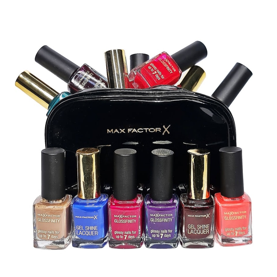 image 1 of Max Factor Glossfinity & Gel Shine Lacquer Nail Polish Assorted Set of 6 With Bag N/A