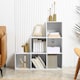 image 6 of HOMCOM 3-tier Step 6 Cubes Storage Unit Particle Board Cabinet Bookcase Organiser Home Office Shelves - White
