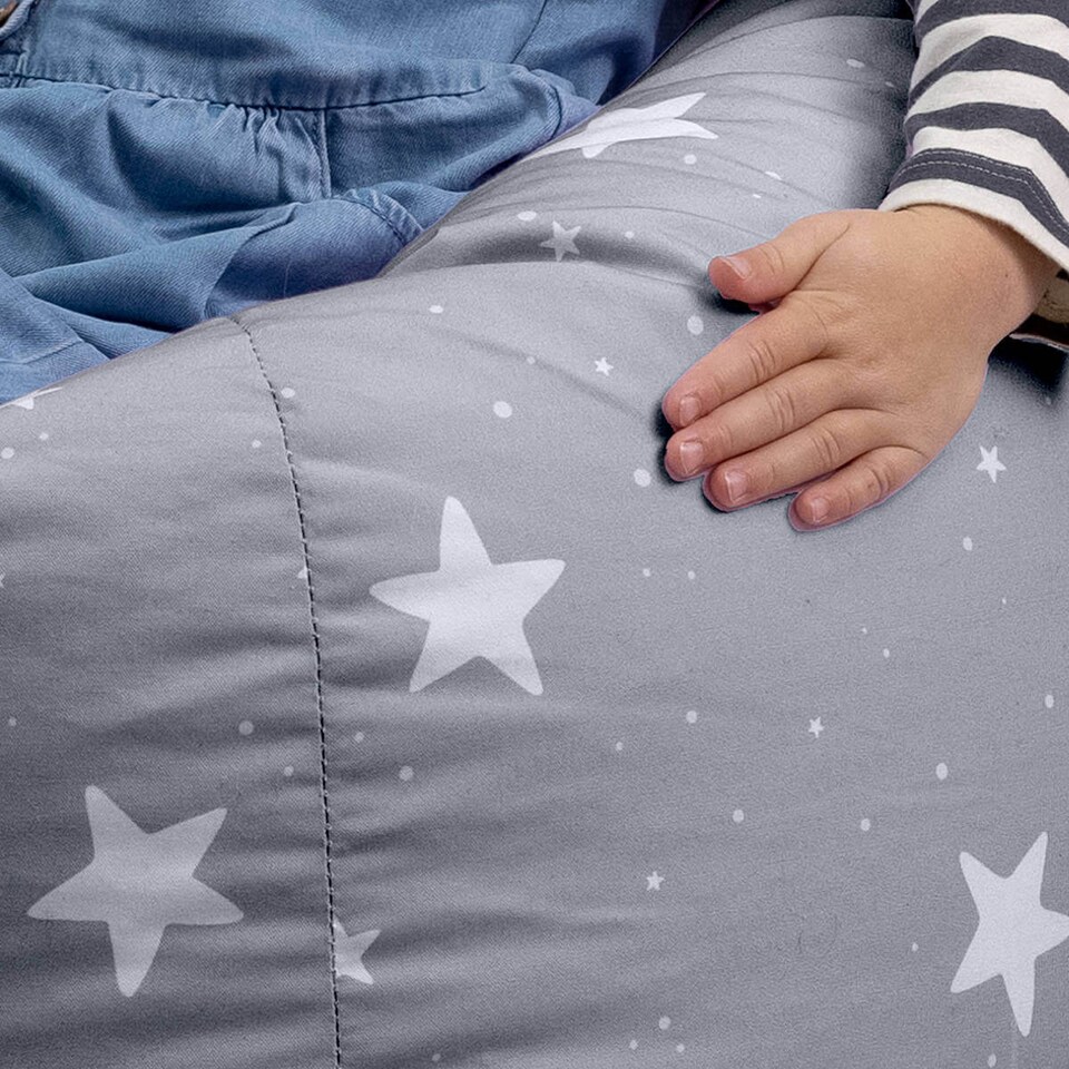 image 1 of icon Kids Starry Skies Bean Bag Chair Grey Childrens Bean Bags