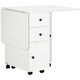 image 1 of HOMCOM Folding Dining Table, Drop Leaf Table With Storage Drawers
