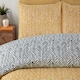 image 3 of Helston Reversible Duvet Cover Set with Pillowcase Bedding Yellow | Single