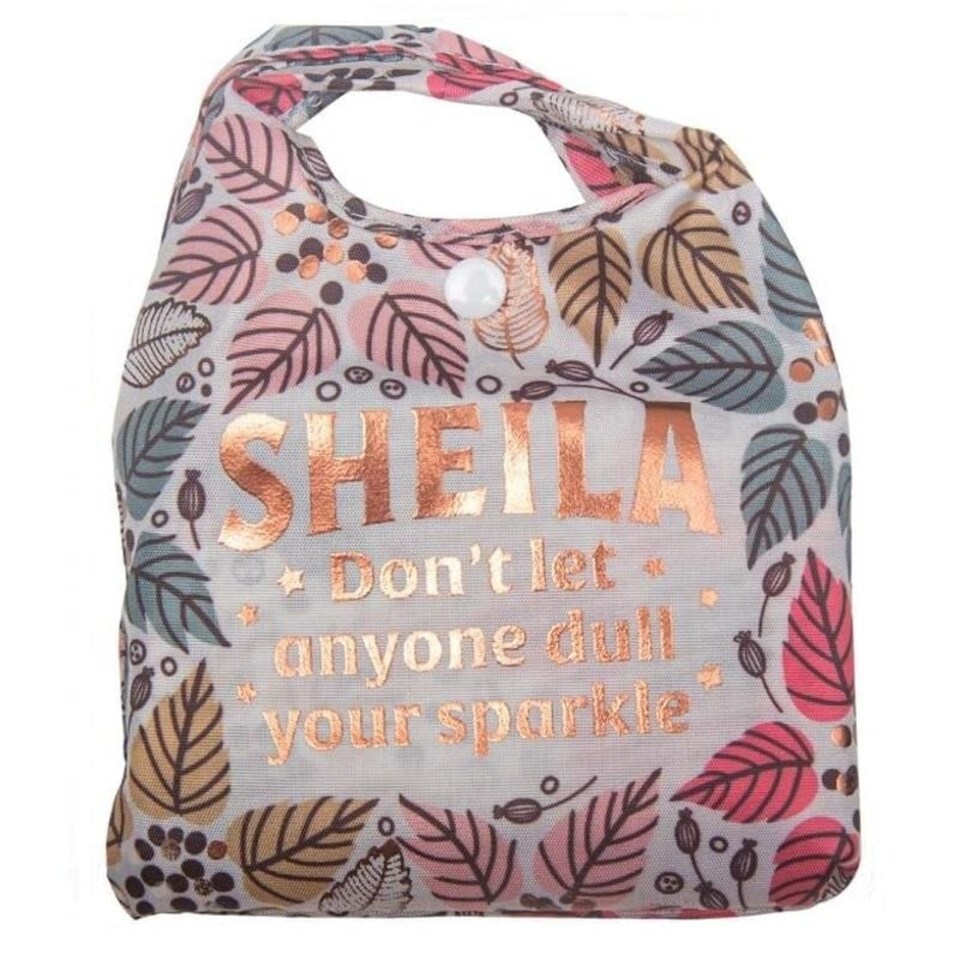 image 1 of History & Heraldry Personalised Sparkle Reusable Foldable Shopper Bag - Sheila Multi