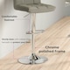 image 3 of Set of Two Cuban Grey Faux Leather Bar Stool