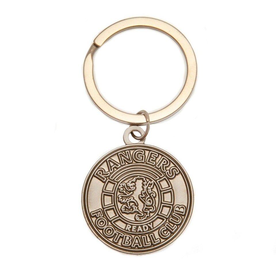 image 1 of Rangers FC Crest Keyring - Antique Silver - One Size