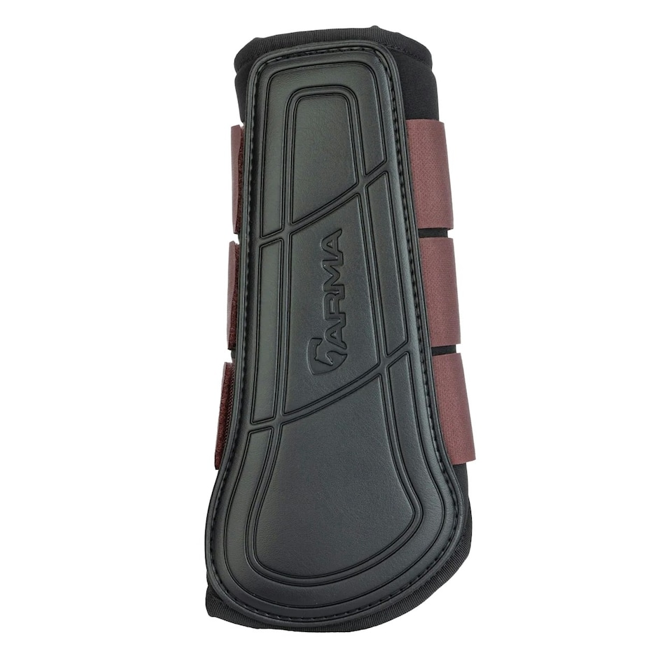 image 1 of ARMA Neoprene Horse Brushing Boots - Black Cherry - Cob Wide