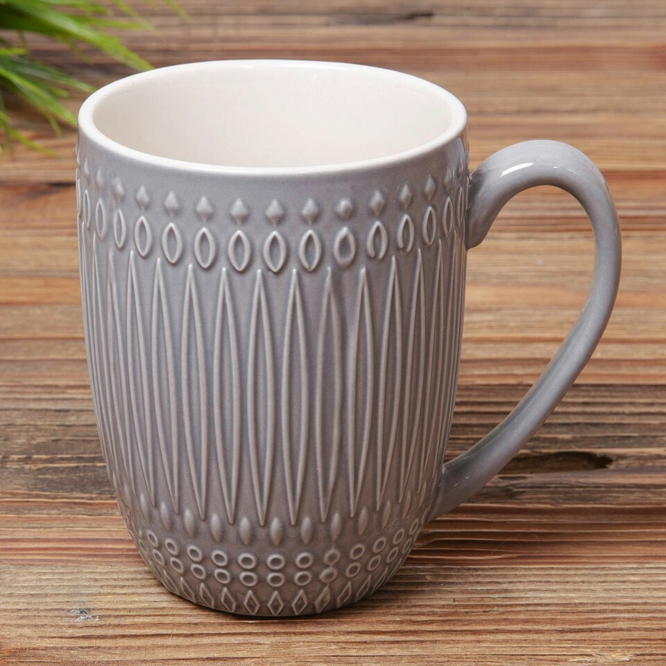 image 1 of Set of Coffee Mugs Multi | Blue, Grey, Black