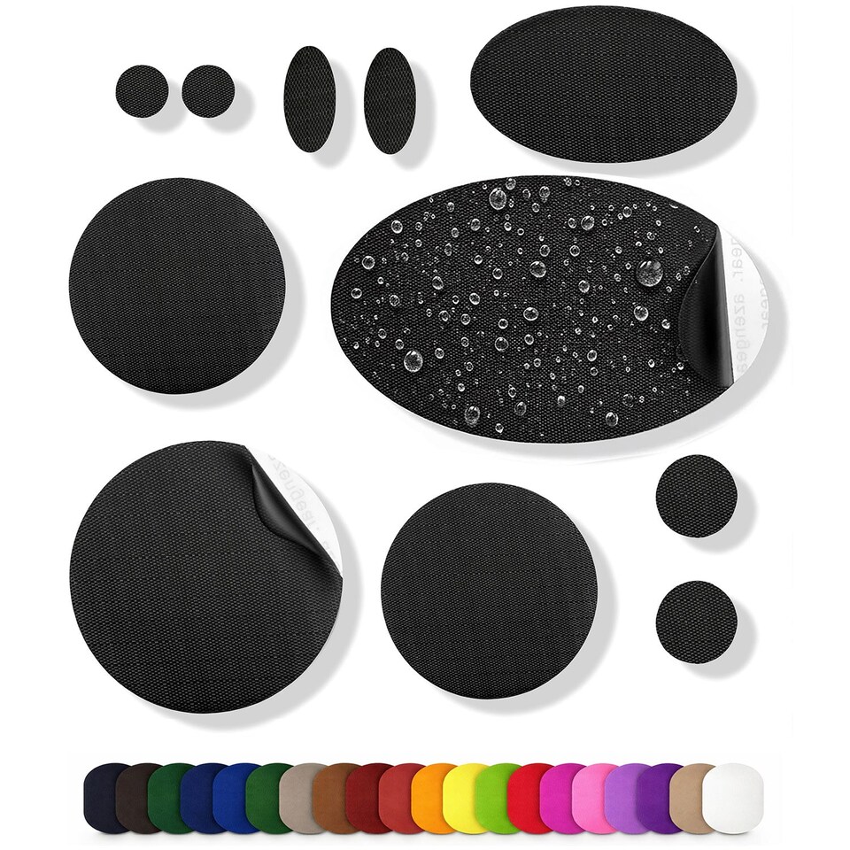 image 1 of aZengear Repair Patches (30+ Colours) for Puffer Jackets, Tents, Upholstery - Stick On, Waterproof, Tear-Cold-Heat-Resistant