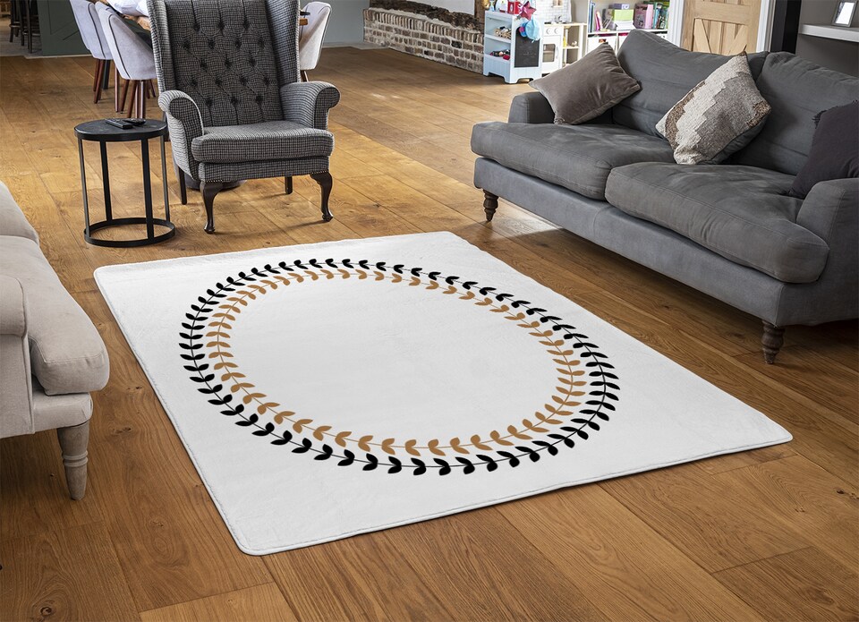 image 1 of Greek Olive Tree Leaves Rug | Multi