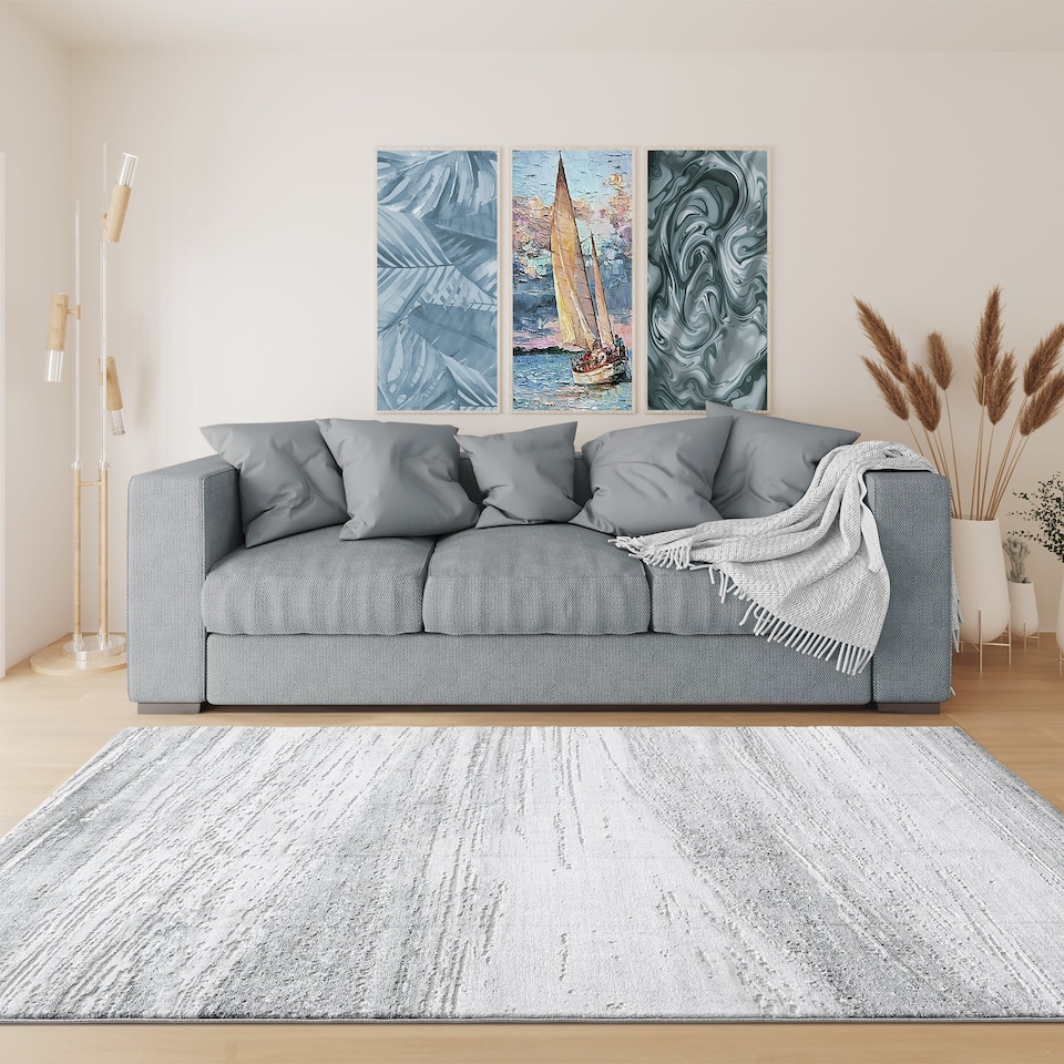image 1 of RUGLENZA HOME - INTERNO AREA RUG - 12 MM - ANTHRACITE BRUSHED - 120 x 170 CM