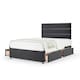 image 1 of Signature Platinum 2000 Pocket Sprung Graphite Plush Velvet 4 Drawer Divan Set And Milan Headboard Super King