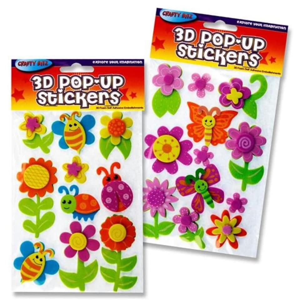 image 1 of 3D Pop Up Foam Flowers Stickers by Crafty Bitz