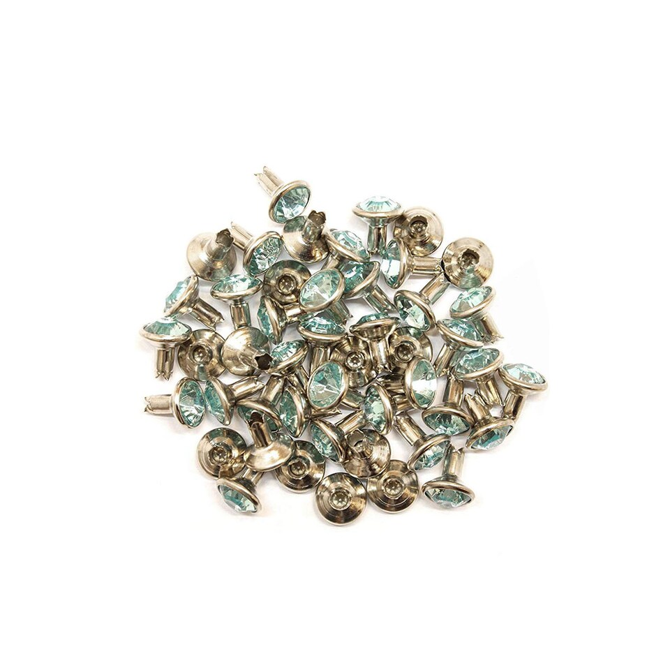 image 1 of 10mm Diamante Acrylic Rhinestone Studs with Pins - Pack of 10