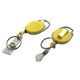 image 1 of Yellow Solid Key Reel with Keyring & ID Card Badge Holder