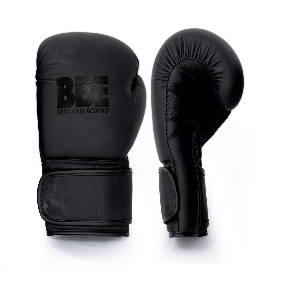 image 1 of Matte Black Sparring/Bag Boxing Gloves - 14oz