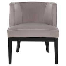 Interiors by Premier Light Grey Velvet Chair, Supportive Backrest Lounge Chair, Easy to Clean Velvet Accent Chair, Space-Saving Small Chair