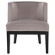 image 1 of Interiors by Premier Light Grey Velvet Chair, Supportive Backrest Lounge Chair, Easy to Clean Velvet Accent Chair, Space-Saving Small Chair