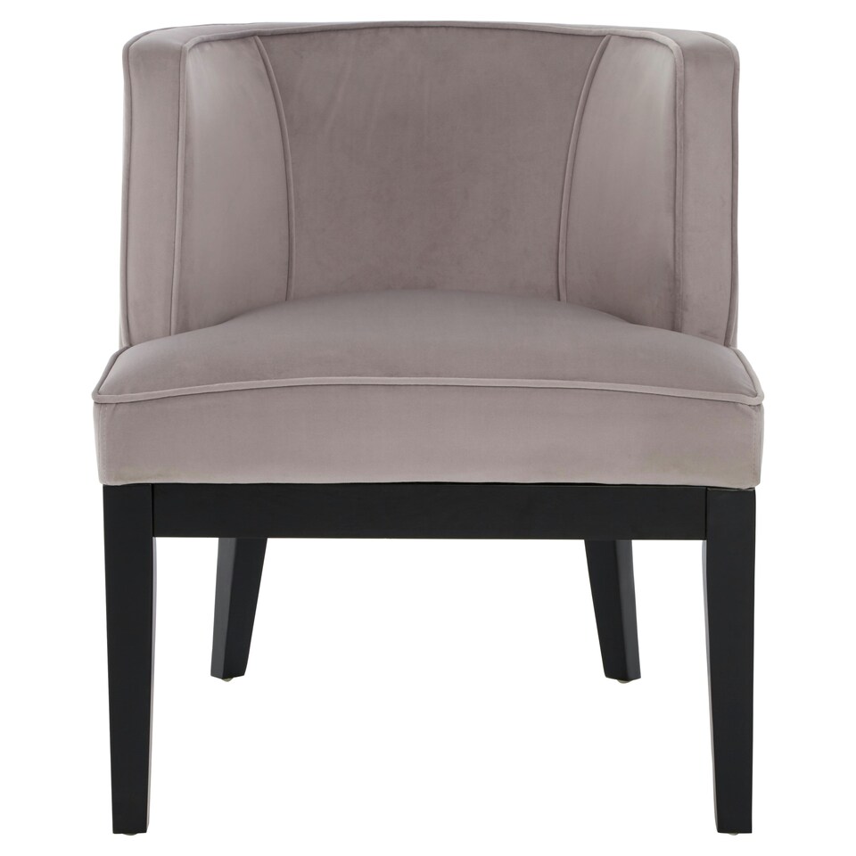 image 1 of Interiors by Premier Light Grey Velvet Chair, Supportive Backrest Lounge Chair, Easy to Clean Velvet Accent Chair, Space-Saving Small Chair