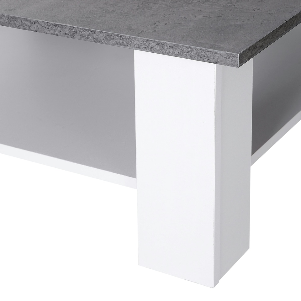 image 1 of HOMCOM Vintage Coffee Table Square 2 Tier Side End Desk Indoor Living Room