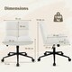image 2 of COSTWAY Modern Office Chair Upholstered Criss Cross Chair Beige White